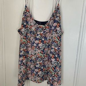 Loft red, black, blue floral Strappy cami..